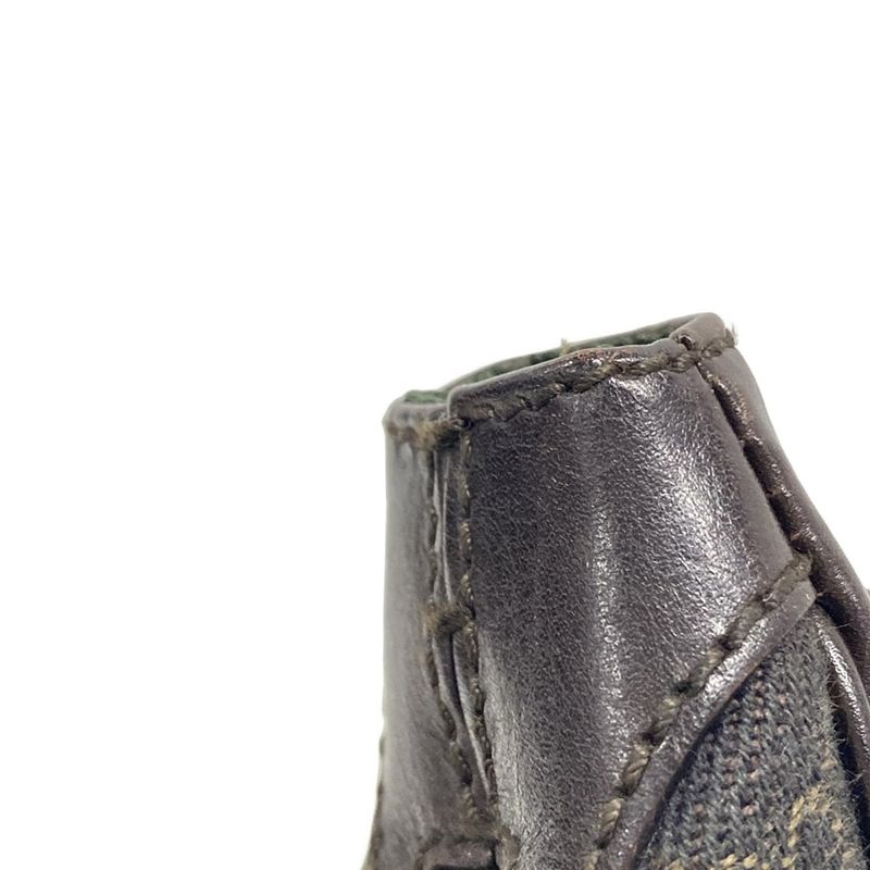 Gucci Shoulder Bag GG Pattern 101682 Dark Brown Leather