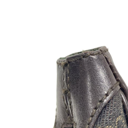 Gucci Shoulder Bag GG Pattern 101682 Dark Brown Leather