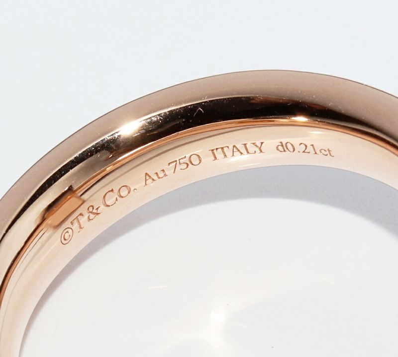 Tiffany & Co Ring 18K Pink Gold Diamond 021ct T One Ring Width 45mm (018in)