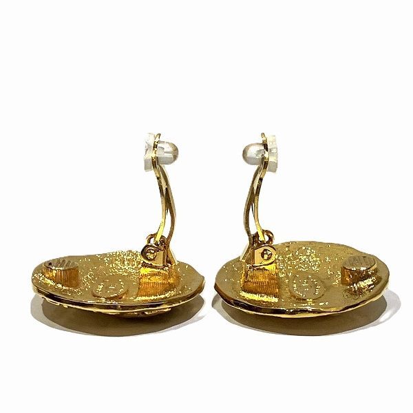 Chanel Lion Motif Branded Accessories Earrings Ladies