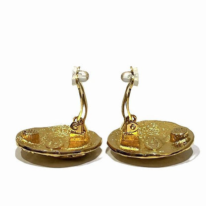 Chanel Lion Motif Branded Accessories Earrings Ladies