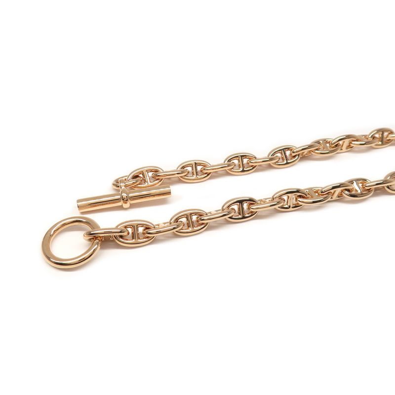 Hermes Necklace Chaine D'ancre T PM 62 Frames 18K Pink Gold 750 Pink