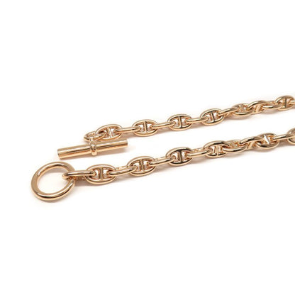 Hermes Necklace Chaine D'ancre T PM 62 Frames 18K Pink Gold 750 Pink