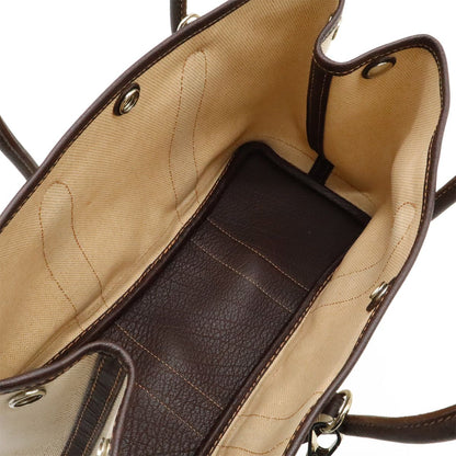 Hermes Garden Party TPM Tote Handbag Mini Bag Toile Ash Brown Brown Strap