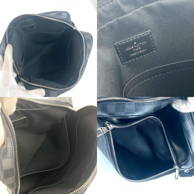 Louis Vuitton Shoulder Bag Dayton PM N41408 Damier Graphite Canvas Black