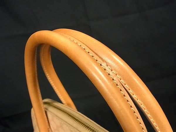 Celine Macadam Pattern PVC X Leather 2WAY Handbag Shoulder Bag Beige Av4881