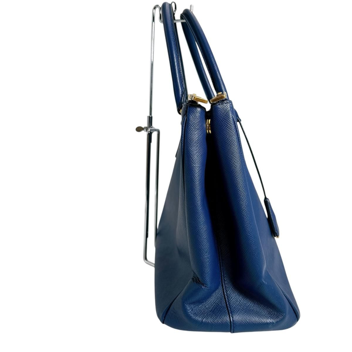 Prada 1 Ba786 Saffiano Shoulder Bag Galleria Handbag Blue