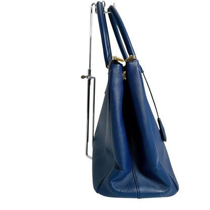 Prada 1 Ba786 Saffiano Shoulder Bag Galleria Handbag Blue