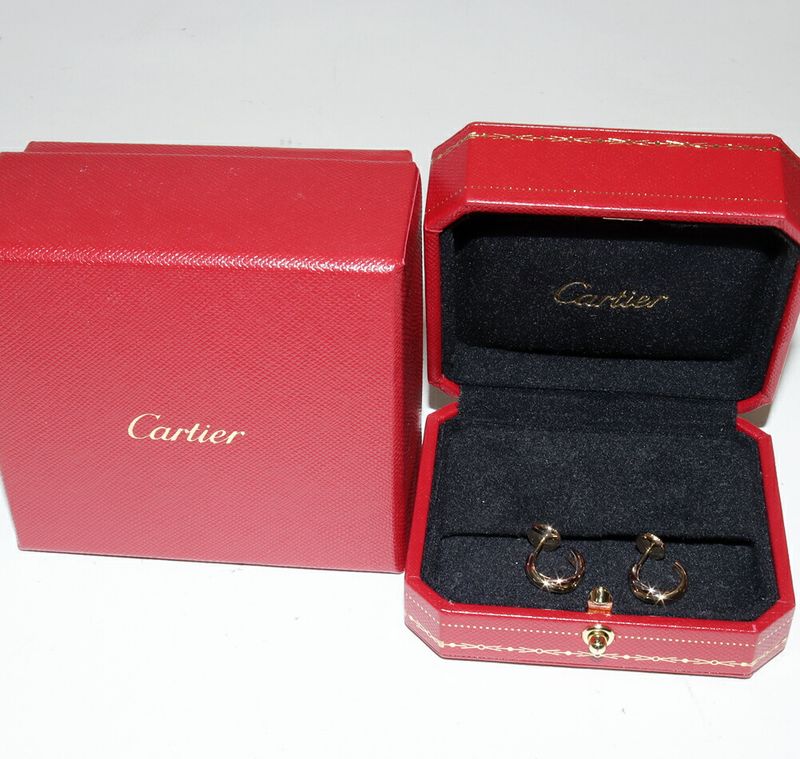 Cartier Earrings 18K Yellow Gold 18K White Gold 18K Pink Gold Trinity Earrings