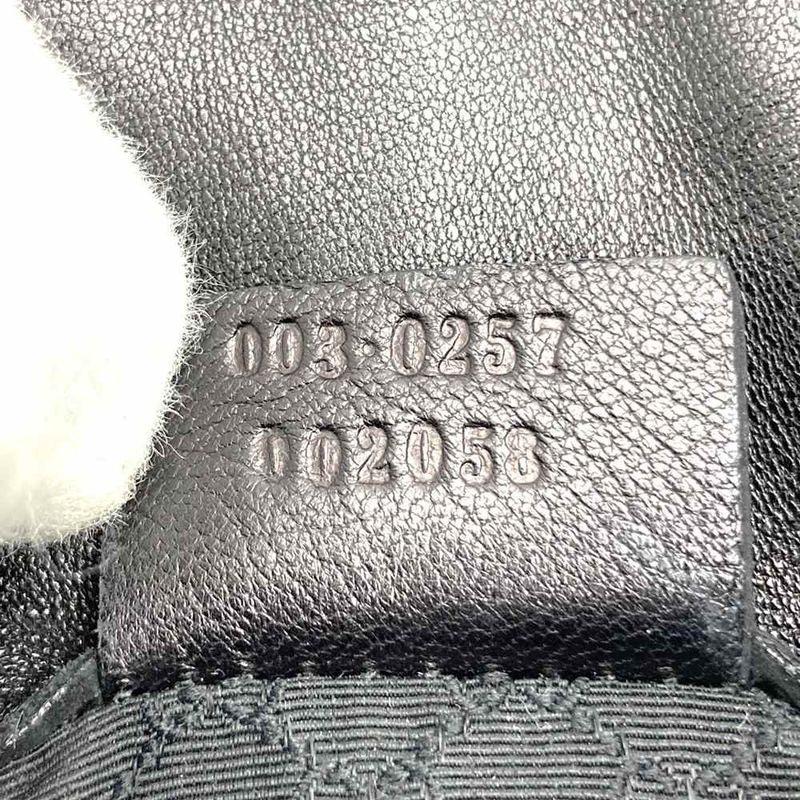 Gucci 003 0257 Bon Sac One Shoulder Body Bag With Vintage Pouch Leather Black