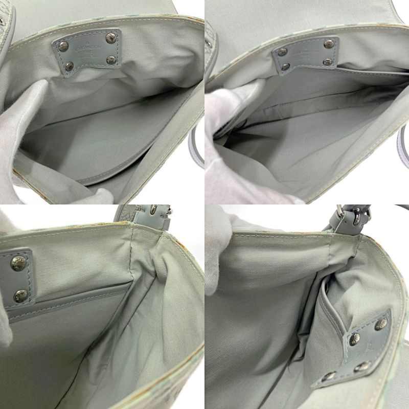 Louis Vuitton M92279 Monogram Mini Canvas Leather Contre de Fe Musette Grey