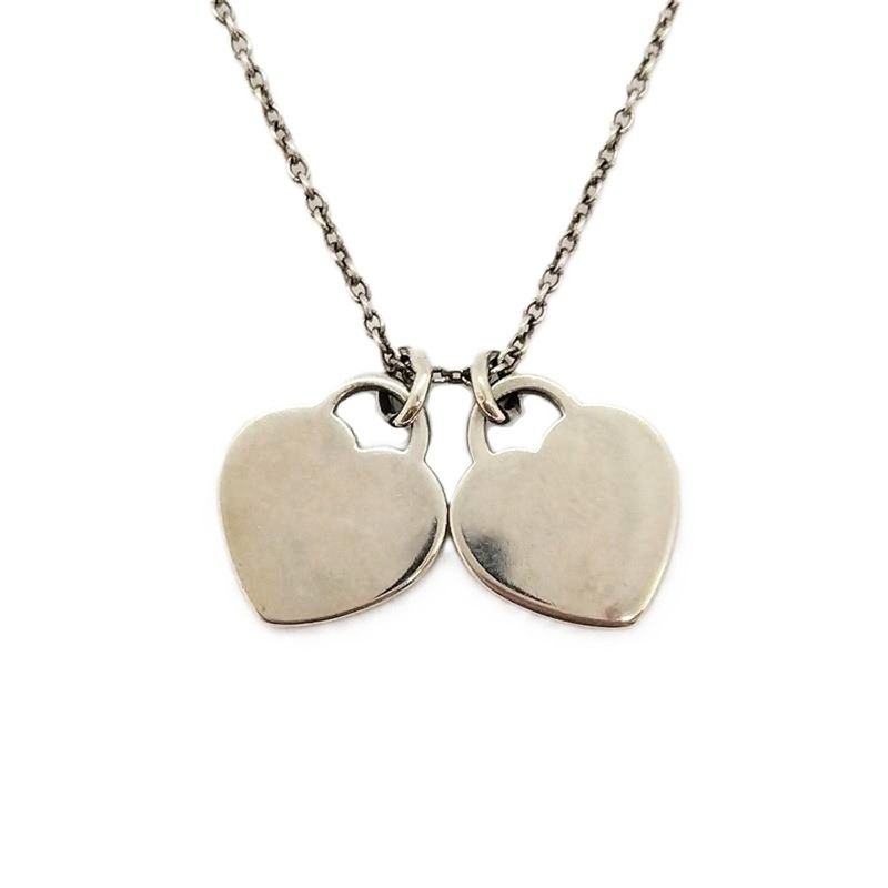 Tiffany & Co Tiffany & Co Return To Double Heart Tiffany & Co Blue Necklace