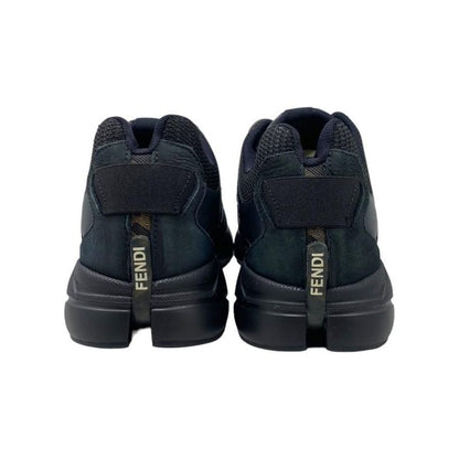 Fendi Sneakers 7e1555 6 Size Ff Logo Rubber Mesh Black Fendi