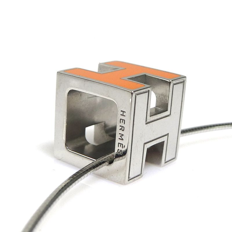 Hermes Necklace H Cube Caged Ash