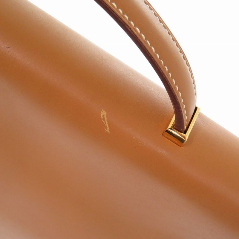 Hermes Danube 38 Chamonix Natural Briefcase 0V Piano Vintage Business Bag