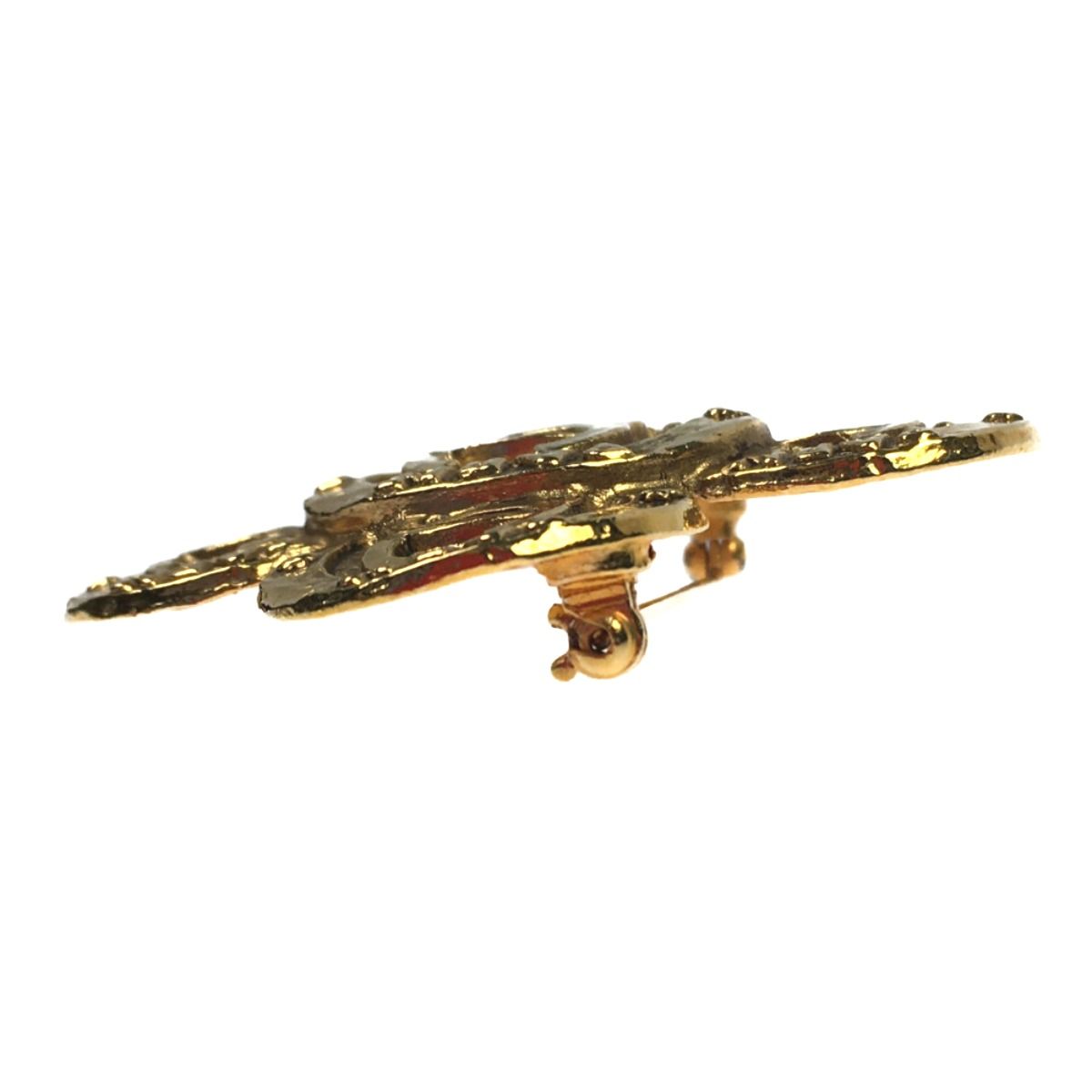 Chanel Brooch Here Mark Cross Flower Gold