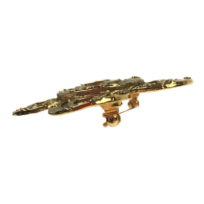 Chanel Brooch Here Mark Cross Flower Gold