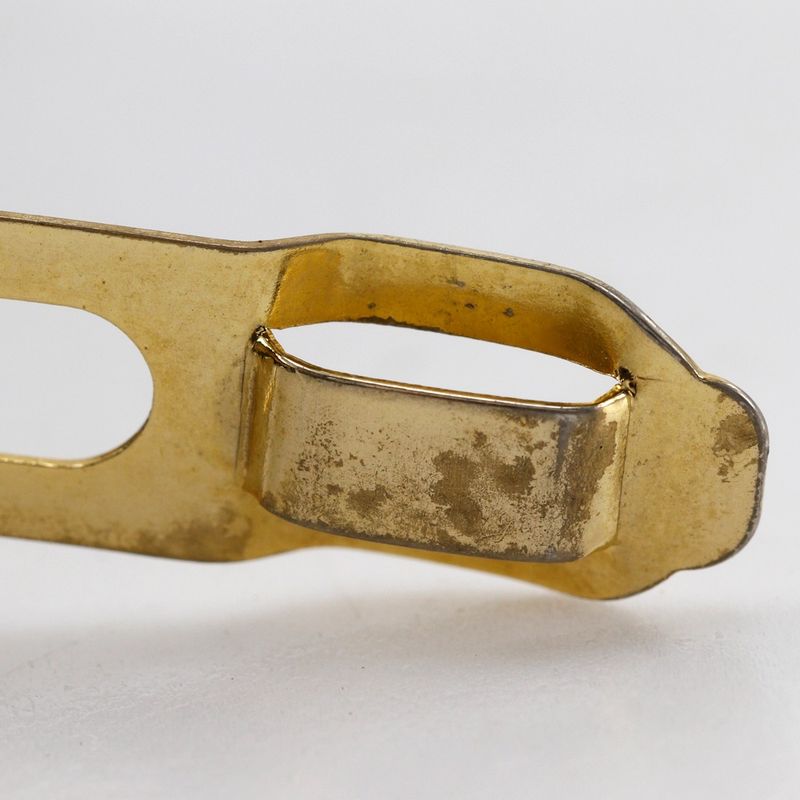 Celine Old Celine Star Vintage Cotton And Gold Plated Black Ladies Barrette