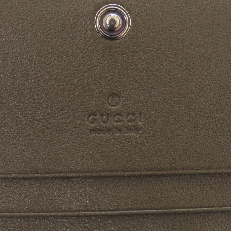 Gucci Blondi 760317 Leather Brown Fold Wallet Brown 1388 Gucci