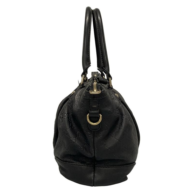 Gucci Handbag Sookie Stripe Line 247902 Black Leather
