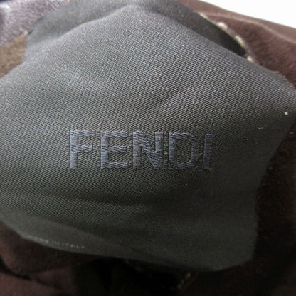 Fendi Mouton Boa Long Coat Knee Length Brown Size 48 Men's Women's