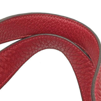 Hermes Handbag Picotin PM Taurillon Clemence Vermilion Silver Hardware Red H