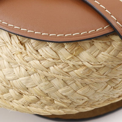 Loewe Gate Small 329.13t20-2924 Leather And Raffia Brown Women Shoulder Bag