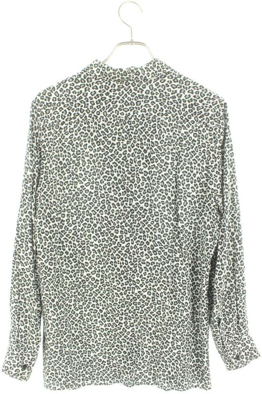 Celine 2c268900h Hawaiian Loose Leopard Print Long Sleeve Shirt Men's 38