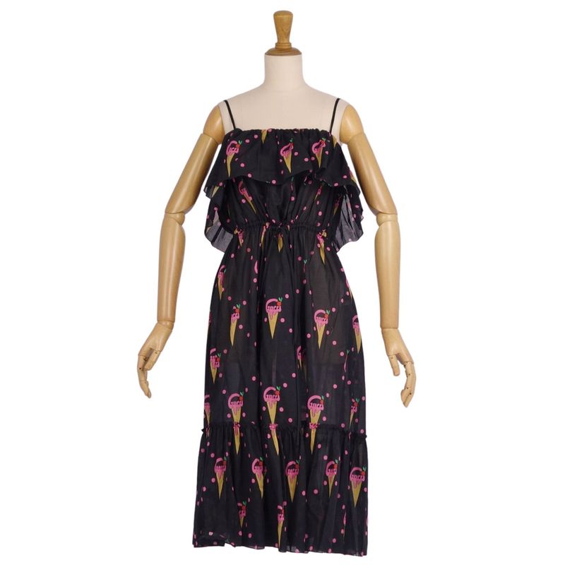 Gucci Dress Sleeveless 730392 Total Pattern Cotto