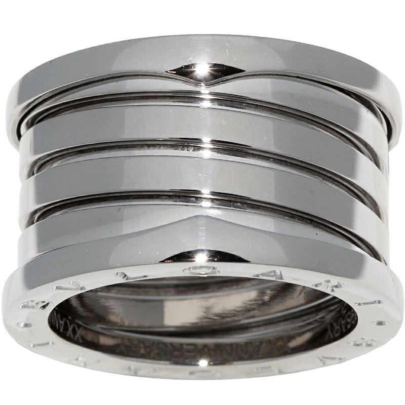 Bulgari Ring 18K White Gold Bzero1 Ring 5 Bands "XX Anniversary" 20th Anniversar