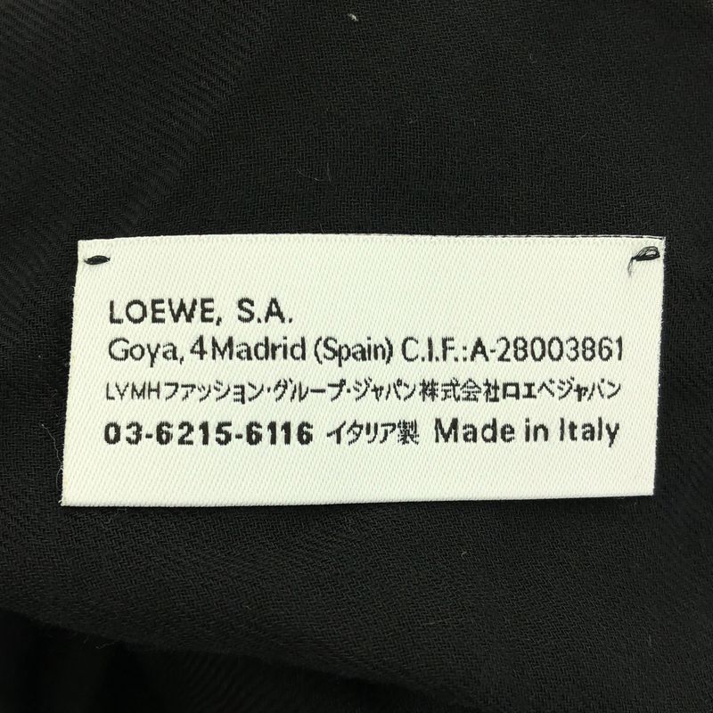 Loewe Flower Print Large Shawl Beige Black