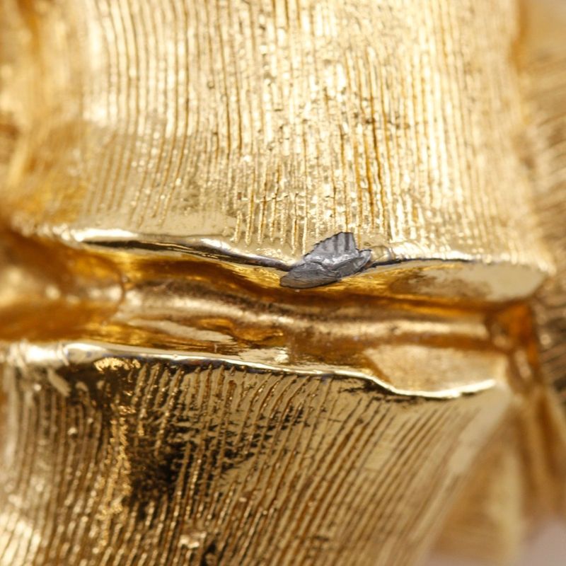 Chanel Bamboo Coco Mark Vintage Gold Plated 107 Ladies 35.0g Brooch