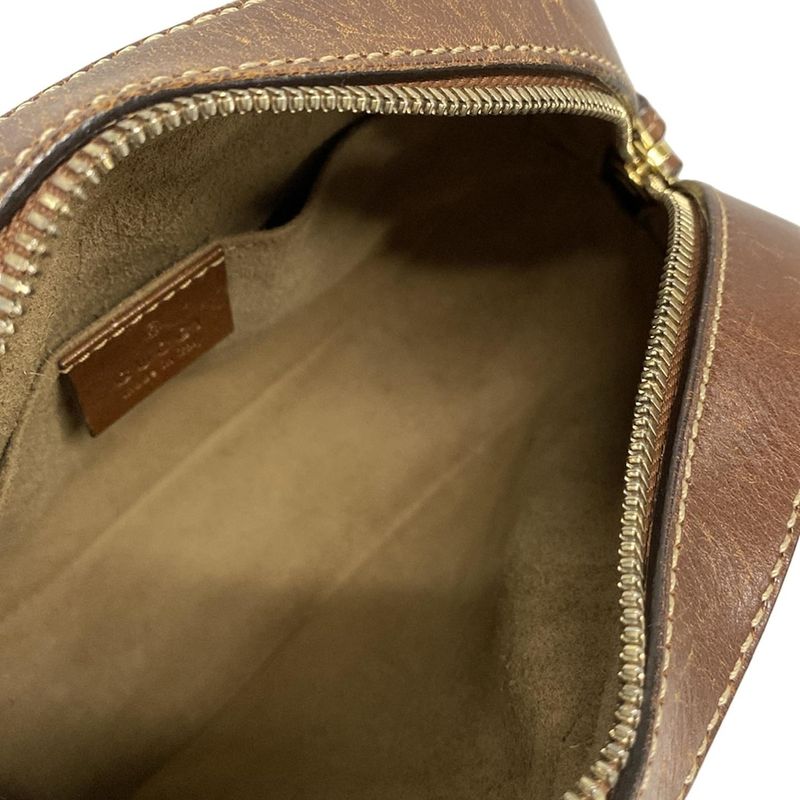 Gucci Shoulder Bag GG Plus GG Supreme 409535 Dark Brown And Beige Chain