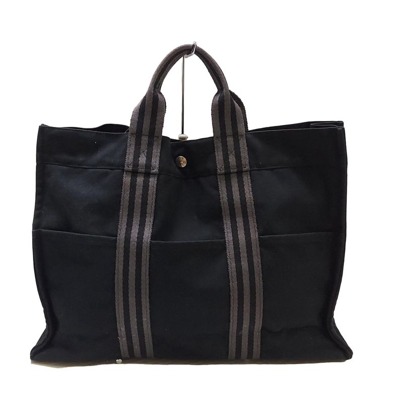 Hermes Fourre Tout Tote MM Black And Gray