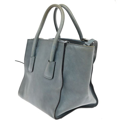 Prada Hand Shoulder Bag 2way Gray Leather 88ka908