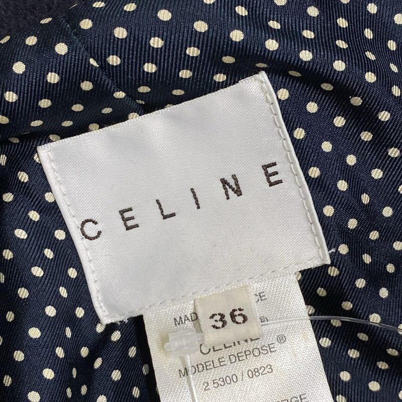 Celine Coat Size 36 S Women - Navy Long Sleeves/winter