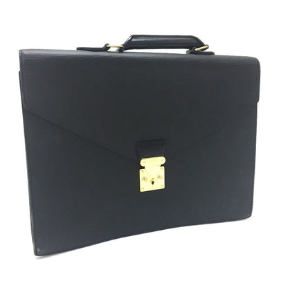 Louis Vuitton Business Bag Serviette Ambassador M54412 Epi Leather Creel Black