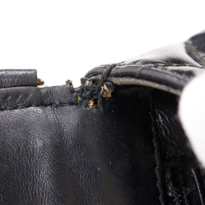 Chanel Chain Shoulder Matelasse Chain With Coco Mark Enamel Black Ladies