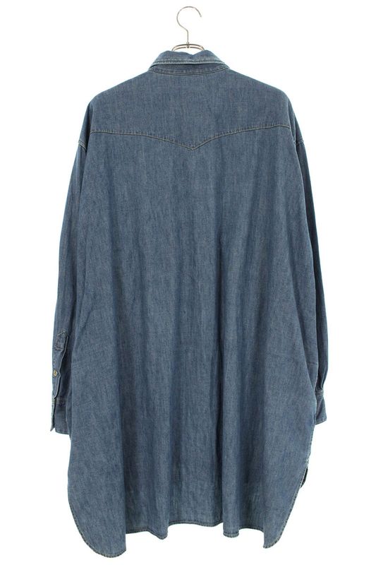 Celine 2t217362m Western Denim Long Sleeve Shirt Men's XL