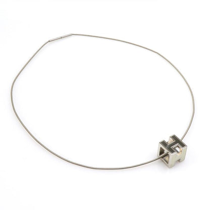 Hermes Necklace H Cube Caged Ash