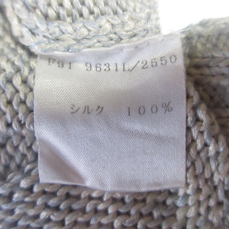 Good Celine Silk Knit Cut and Sewn Size S Light Blue White Women's Used