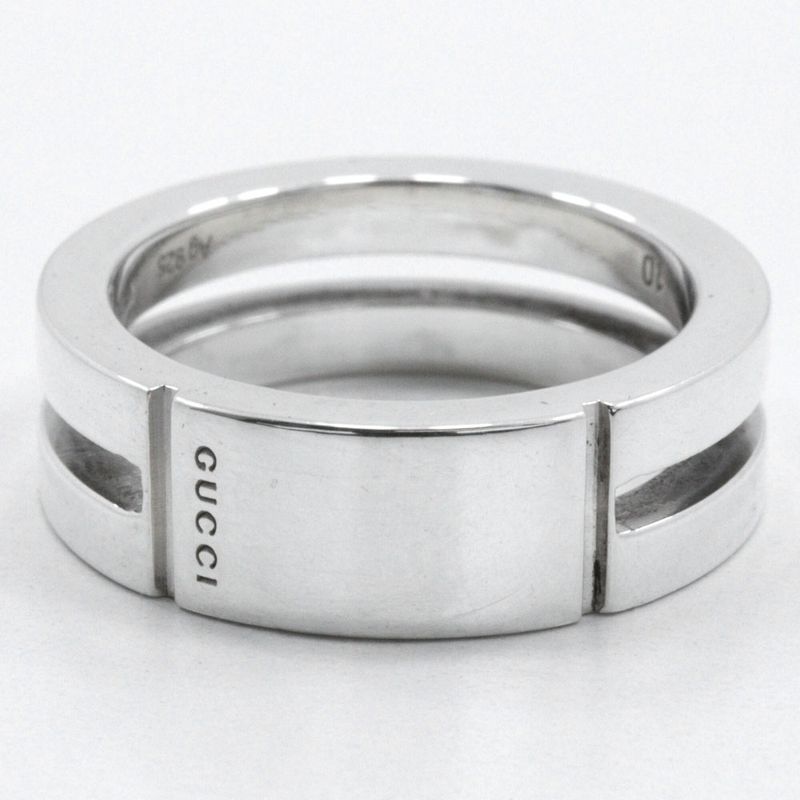 Gucci Logo Silver 925 9.5 Ladies 6.1g Ring