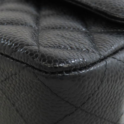 Chanel Double Flap Matelasse Gold Hardware Shoulder Bag Grained Calfskin Women