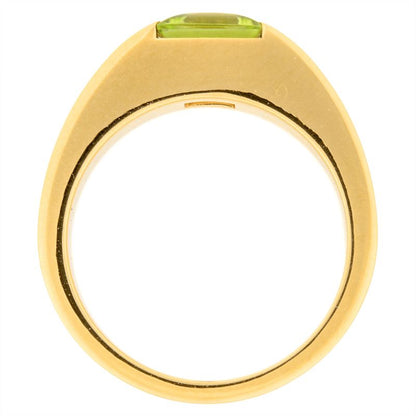 Cartier Tank Ring Peridot #48 18K Yellow Gold 91g Yellow Gold Ladies