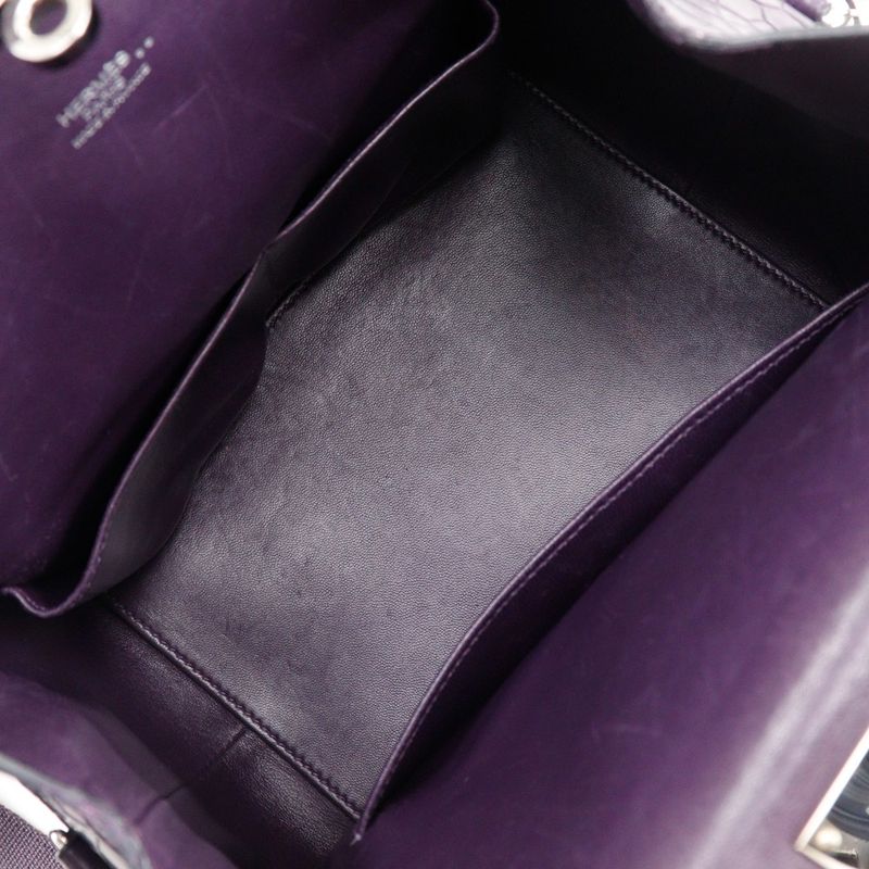 Hermes Toolbox 20 2WAY Shoulder Niloticus Amethyst Purple □O Ladies Handbag