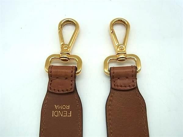 Fendi Strap You Leather Shoulder Strap Crossbody Shoulder Brown Ax5453