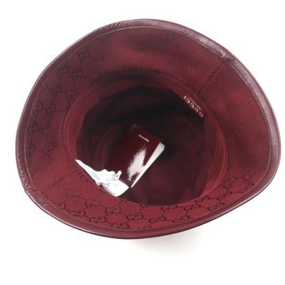 Gucci 833280 Ggmonogram Leather Use Hat Bucket Hat Bordeaux L 58cm (22.83in)