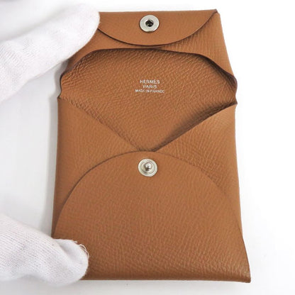 Hermes Bastia Gold Vo-epson Coin Case D Engraved 2019 Brown