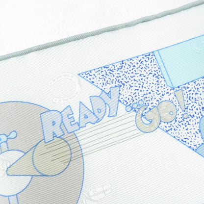 Hermes 25SS Gavroche Lady Gault Silk Veil Amand White Beige Scarf With Box Made