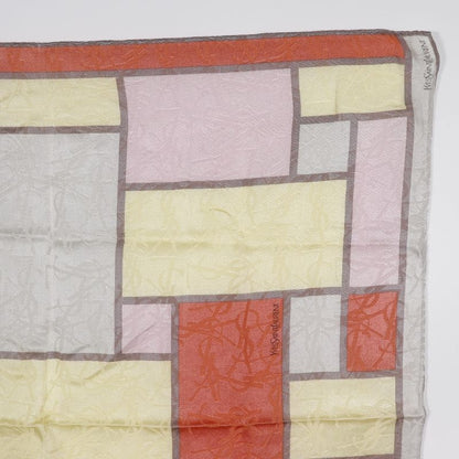 YVES Saint Laurent Yves Saint Laurent Logo Silk Multicolor Women's Scarf